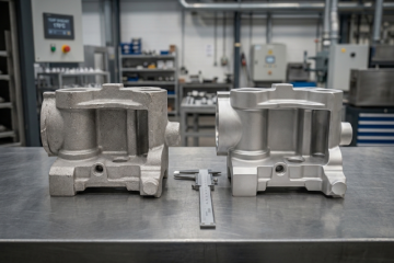 Piezas de aluminio tras el tratamiento térmico T6 en fundición